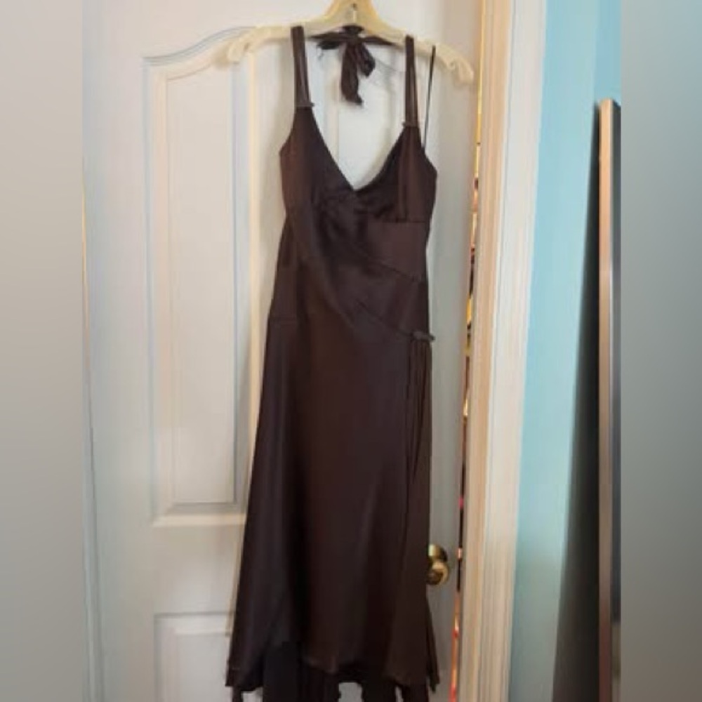 Jones New York Dark Brown Backless Dress